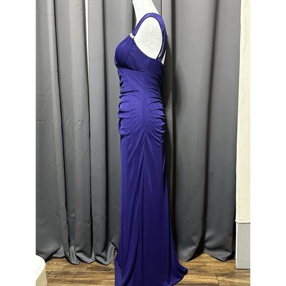 BLONDIE NITES Womens Purple Evening Gown Prom Dress Stacy Sklar Sz 9 - Picture 4 of 16
